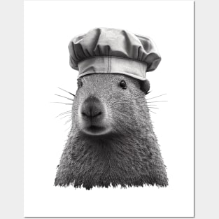 Capybara cook Posters and Art